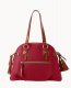 Dooney Pebble Grain Domed Satchel Wine ID-U6ZD8jQB