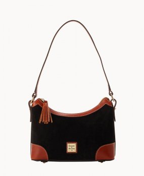 Dooney Suede Shoulder Bag Black ID-oKKhgwzP