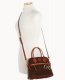 Dooney Suede Domed Satchel Brown Tmoro ID-FcmTPsKw