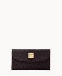 Dooney Ostrich Continental Clutch Black ID-Hfx0Vg39