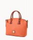 Dooney Pebble Grain Domed Satchel Coral ID-A3BF3jbm