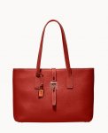 Dooney Henrys Zip Top Tote Red ID-rl9NQynO