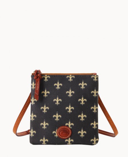 Dooney NFL Saints Small North South Top Zip Crossbody Saints ID-OHxBKRJp - Click Image to Close