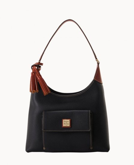 Dooney Pebble Grain Hobo Black ID-d09LrS5t - Click Image to Close