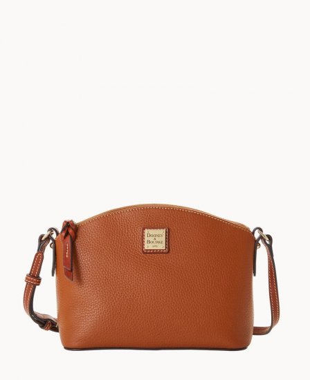 Dooney Pebble Grain Suki Crossbody Caramel ID-W71z8P8y - Click Image to Close